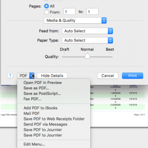 MacOS PDF options